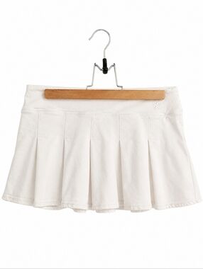 Garage Y2K White Tennis Skort Size M/L Pleated Mini Skirt Built-In Shorts